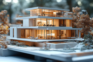 Architecture team working on house model building, an Architecture Photo by AlyaAnd