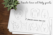 Body parts vector line art set, an Illustration by OctopusRider (Thumbnail 4 of 5)