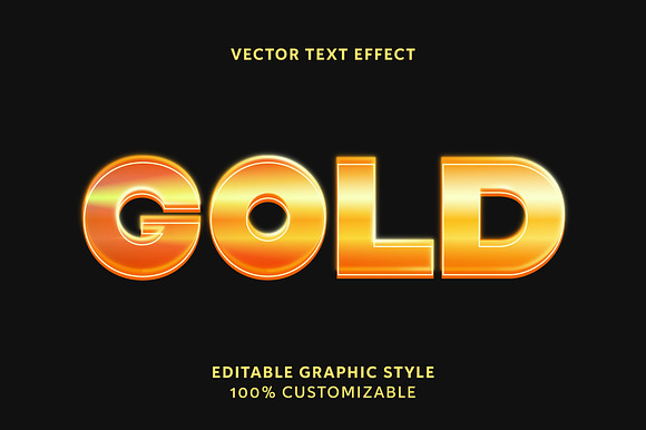 Shiny Metallic Gold Text Effect preview 3