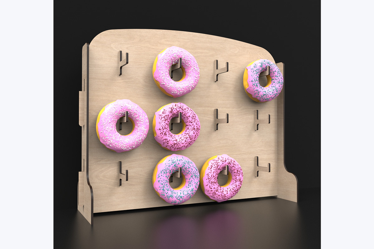 Donut Display Stand Laser Cut Files, an Object Graphic by ThemeXDigital (Photo 6 of 7)
