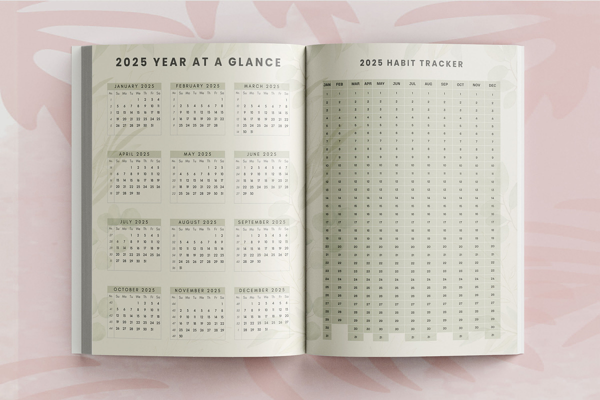 2025-2029 Five-Year Monthly Planner, a Print Template by Book2bees (Photo 7 of 7)