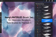 70+ Watercolor & Wet Paint Brushes, a Brush Add-On by Georg's Procreate Brushes (Thumbnail 1 of 19)