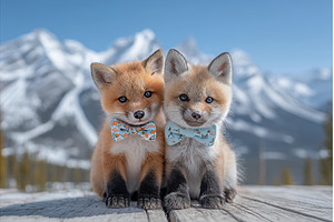 Wild red fox babies were cuddling on, an Animal Photo by ZinetroN