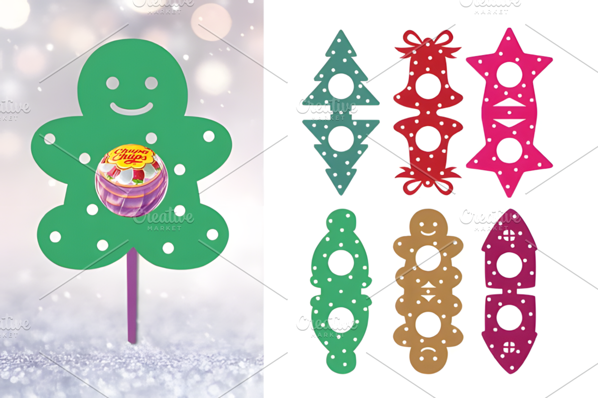 Christmas Lollipop Holder 3d SVG, an Object 3D Model by Coco Bloom (Photo 2 of 5)