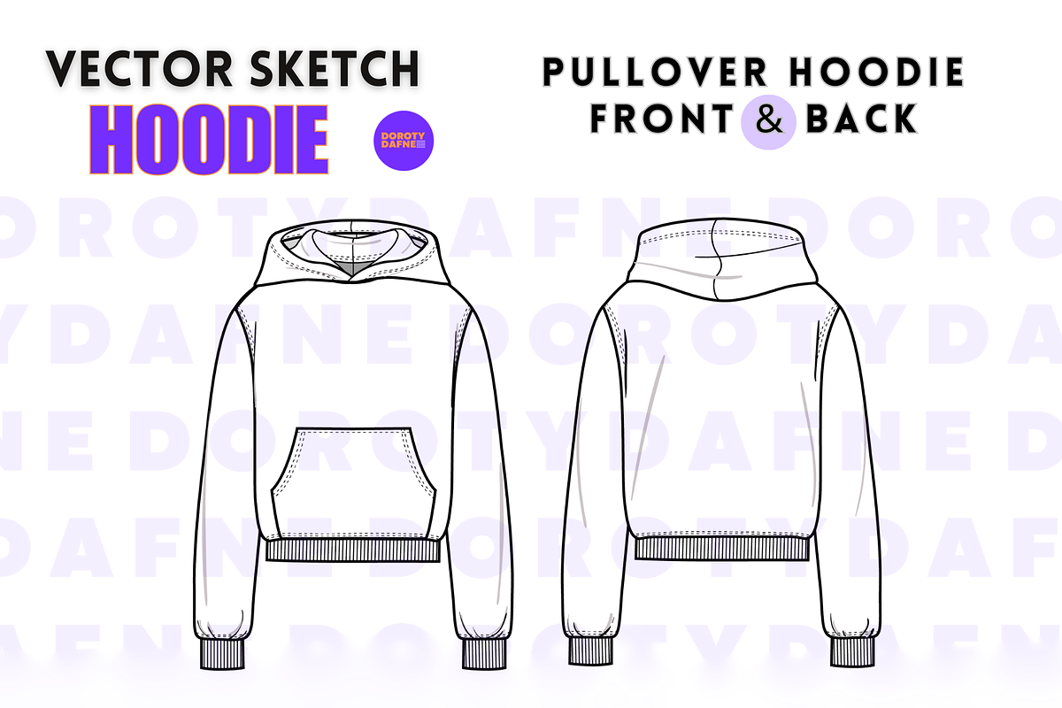 Pullover Hoodie, an Apparel Mockup by Doroty Dafne Designs (Photo 2 of 7)