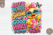 Life Better Sunshine & Good Vibes, a Seasonal Illustration by Rose Art (Thumbnail 1 of 4)