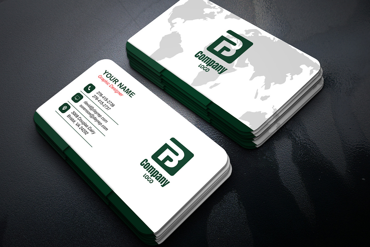 Clean Realtor Card Template PSD