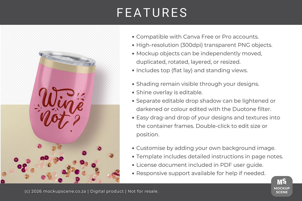 12oz Wine Tumbler Canva Smart Mockup, a Cups & Container Mockup by Mockup Scene (Photo 4 of 14)