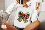 Christmas Coquette Bow Crochet Faux, an Illustration by Daily.Designs (Thumbnail 2 of 5)