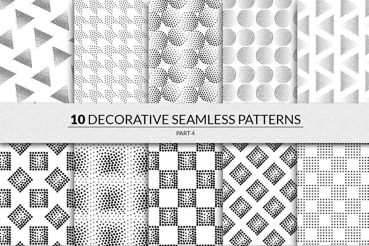 144 seamless pointillism patterns, a Pattern Graphic by softulka (Photo 5 of 16)