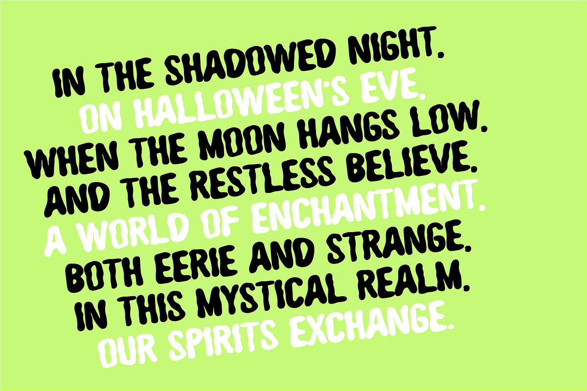 DREADFUL MONSTER Scary Halloween Fon, a Sans Serif Font by Blush Font Co. (Photo 5 of 5)