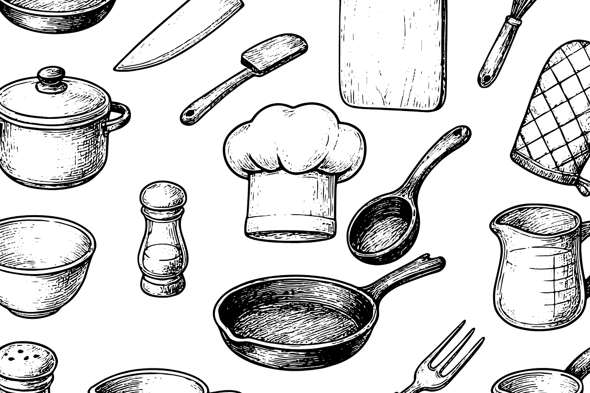 Vintage Kitchen Utensils Set, an Object Graphic by RT Studio (Photo 3 of 4)