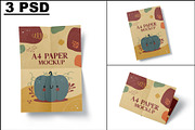 A4 Kraft Paper Mockup, a Product Mockup by GraphicsPixel (Thumbnail 1 of 5)