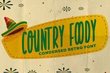 Country Foody - Condensed Retro Font