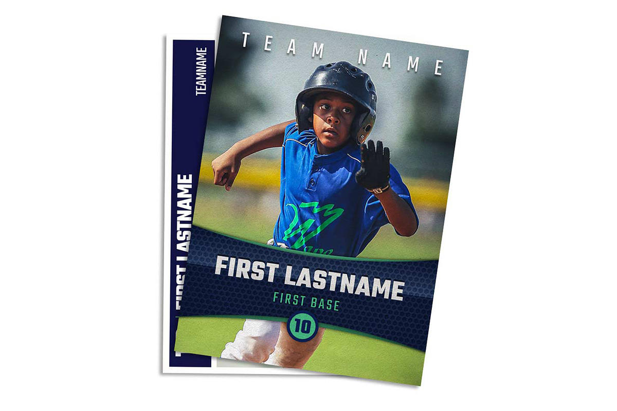 Force Baseball Card Template, a Design Template by Sports Card Templates (Photo 1 of 2)
