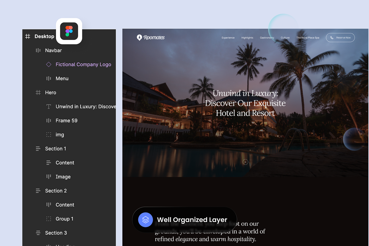 Hotel and Resort Landing Page, a Landing Page Template by SLAB! Design (Photo 2 of 4)