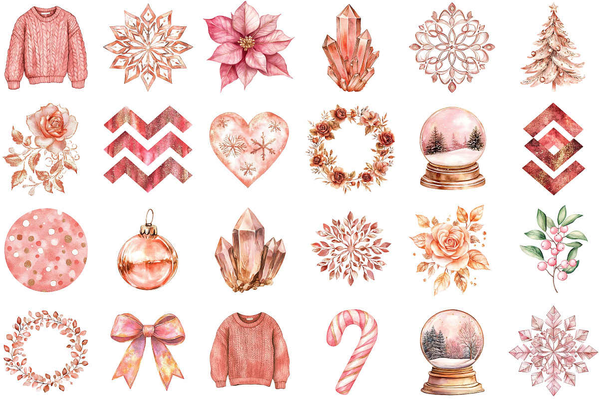 Rose Gold Winter Collection PNG Clip, an Illustration by Sublimation Artist (Photo 2 of 6)