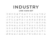 Set line icons of industry, an Outline Icon by motorama (Thumbnail 1 of 2)