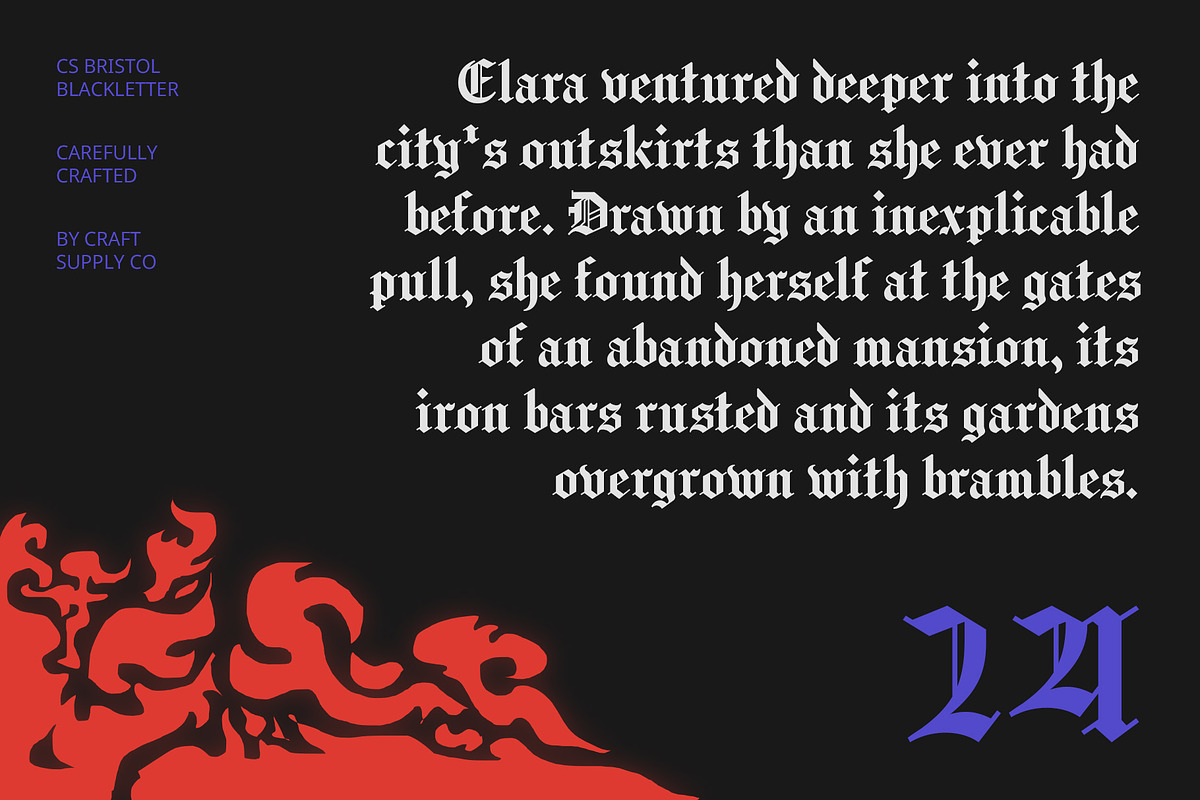 CS Bristol – Blackletter Font, a Blackletter Font by Craft Supply Co. (Photo 5 of 8)