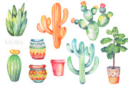 Alpaca, Llama Cactus watercolor set, an Animal Illustration by Vivitta (Thumbnail 3 of 5)