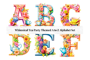 Tea Party Alphabet Letters