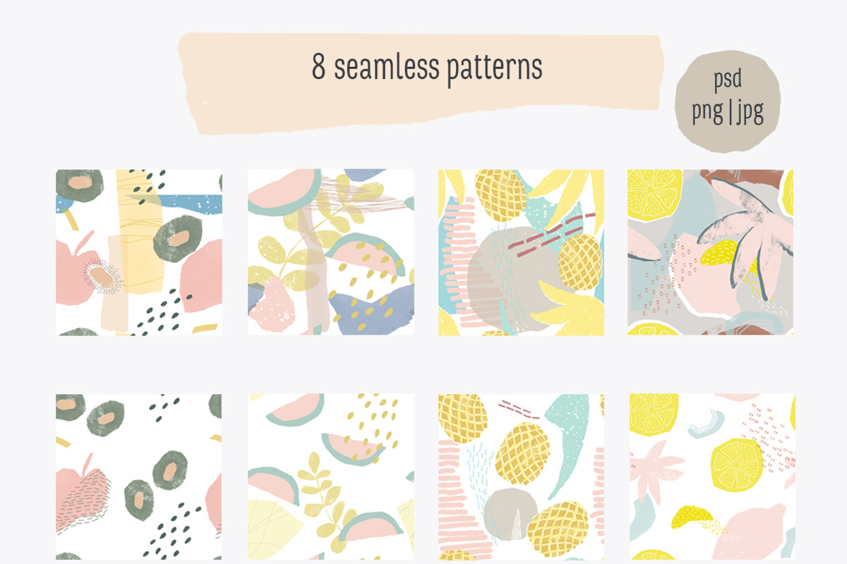 Abstract Fruits Collection, a Texture Illustration by dasha mo (Photo 7 of 8)