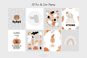 Abstract Shapes & Baby Animals Set