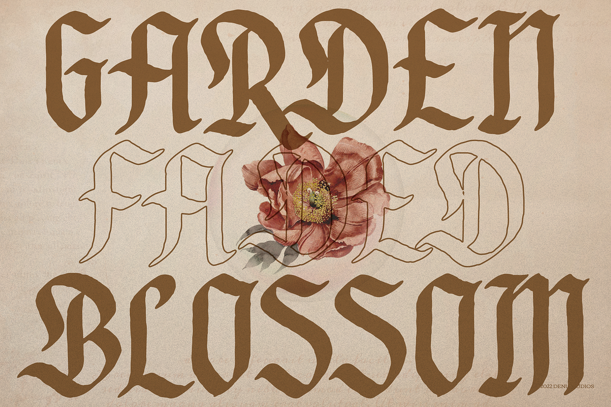 Dicaten | Blackletter Font, a Blackletter Font by Denustudios (Photo 5 of 12)