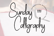 Sunday Calligraphy | Script Font, a Handwritten Font by Scratchones (Thumbnail 1 of 8)