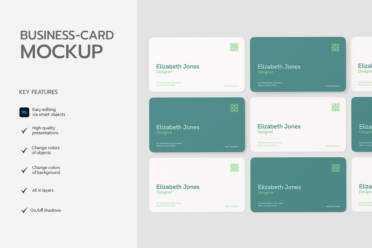 Business Card Presentation Mockup, an Advertising Mockup by graphypix (Photo 2 of 4)