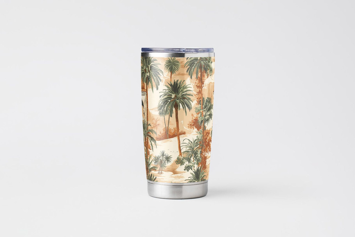 10 Ahmed's Tranquil Palms Patterns, a Pattern Graphic by Inknfolly (Photo 4 of 6)