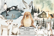 Arctic Animal Adventure Clipart, an Illustration by NadiaTheronArt (Thumbnail 1 of 5)