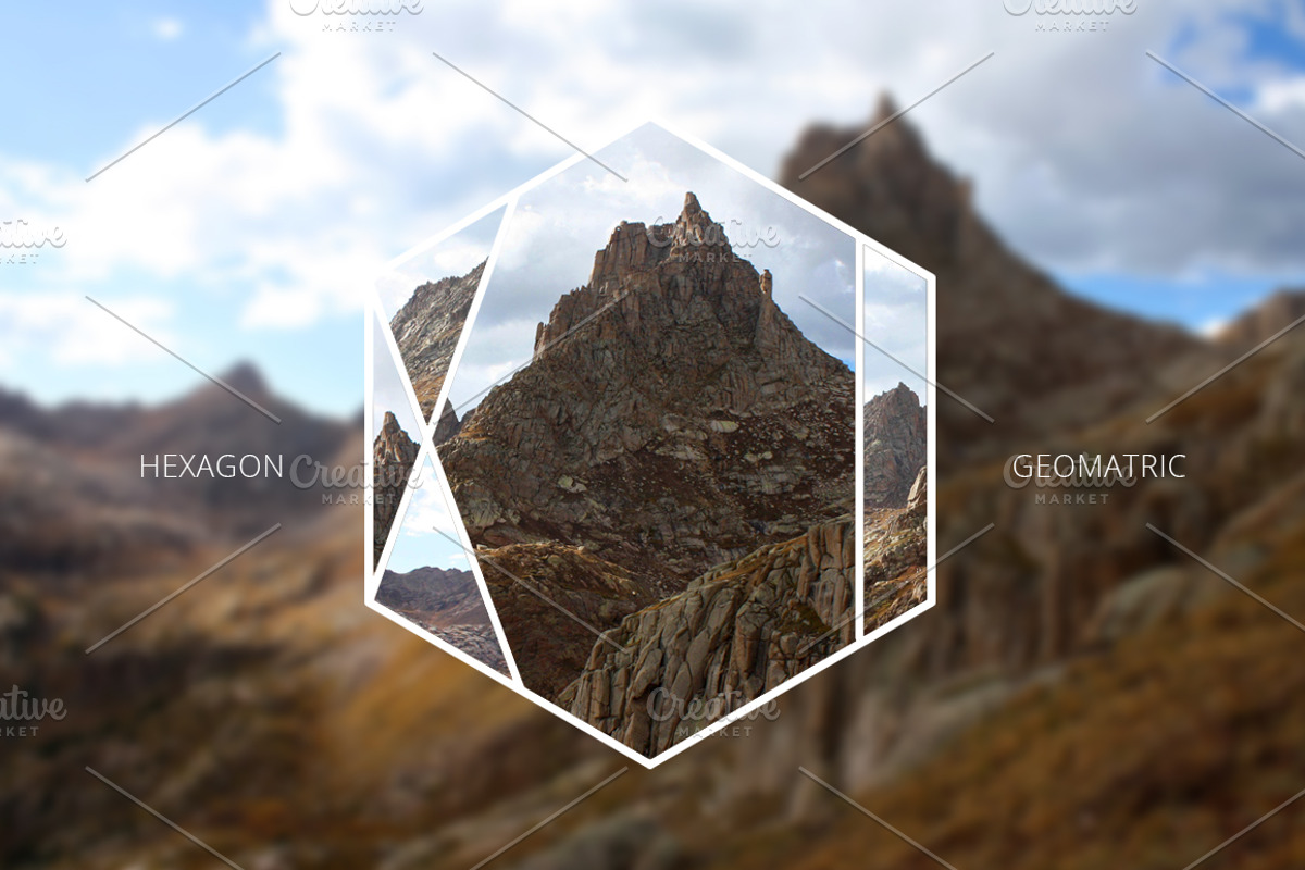Hexagon Minimalist Geometric Vector, an Illustration by Azruca (Photo 3 of 5)