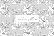 Pencil Sketched Fine Line Flowers Cl, an Illustration by Patishop Art (Thumbnail 6 of 9)