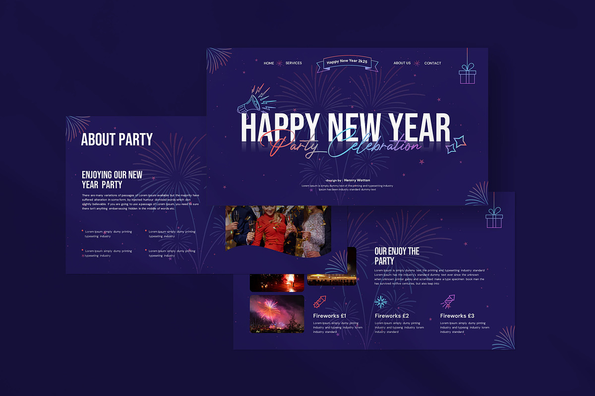 Happy New Year Presentation, a Presentation Template by evgenystudio (Photo 3 of 8)