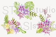 Pink & Yellow Floral Wreath Clipart, a Decorative Illustration by STASIstudio (Thumbnail 3 of 4)