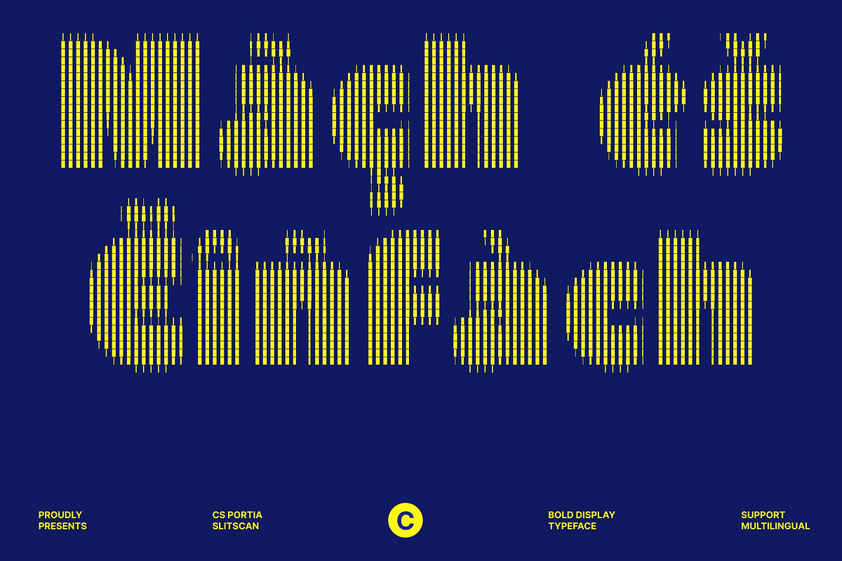 CS Portia Slitscan, a Sans Serif Font by Craft Supply Co. (Photo 7 of 8)