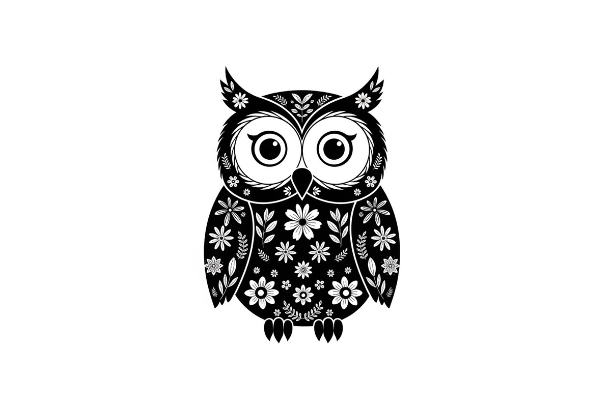 Cute Owl Silhouette Bundle, an Illustration by yasushie (Photo 5 of 31)