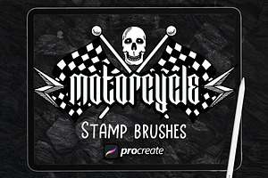 Motorcycle Stamp Brush Procreate