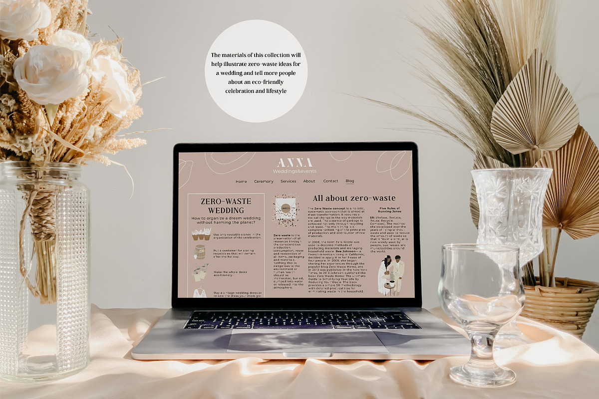 Modern Wedding: Eco & Boho Style, an Object Graphic by divanovskaya_nv (Photo 14 of 26)