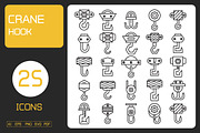 Industrial Crane Hook Line Icons, an Outline Icon by Designfour (Thumbnail 1 of 7)