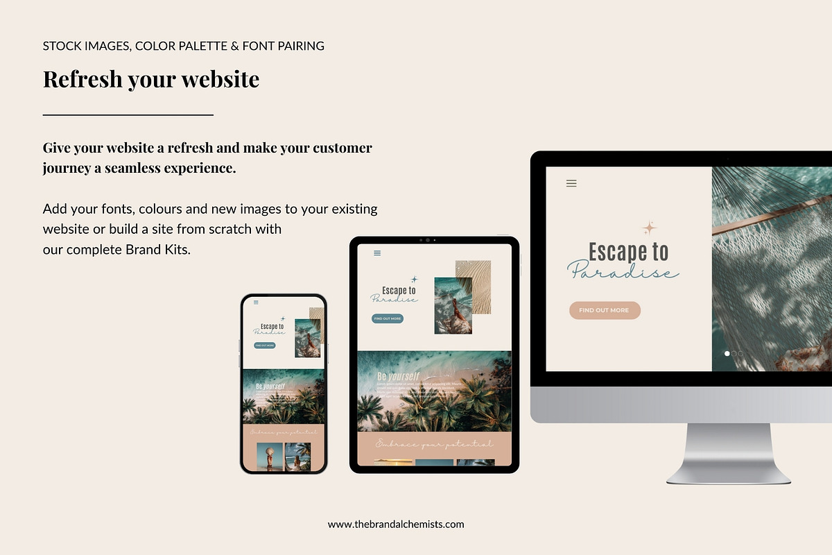 Island Luxe Brand Kit + Stock Images, a Marketing Template by The Brand Alchemists (Photo 4 of 10)