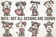 Whimsical Valentine Funny Dog PNG, an Illustration by RobertsArt (Thumbnail 5 of 7)