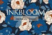 Inkbloom Moody Floral Pattern, a Pattern Graphic by Mariia Kovalchuk (Thumbnail 1 of 12)