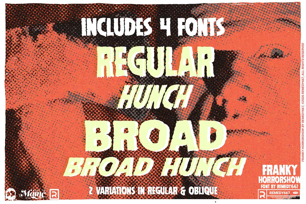 Franky Horrorshow - Monster Font, a Sans Serif Font by Remedy667 (Photo 7 of 10)