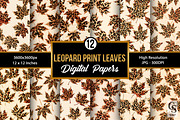 Leopard Print Maple Leaves Pattern, a Pattern Graphic by Creative Store (Thumbnail 1 of 5)
