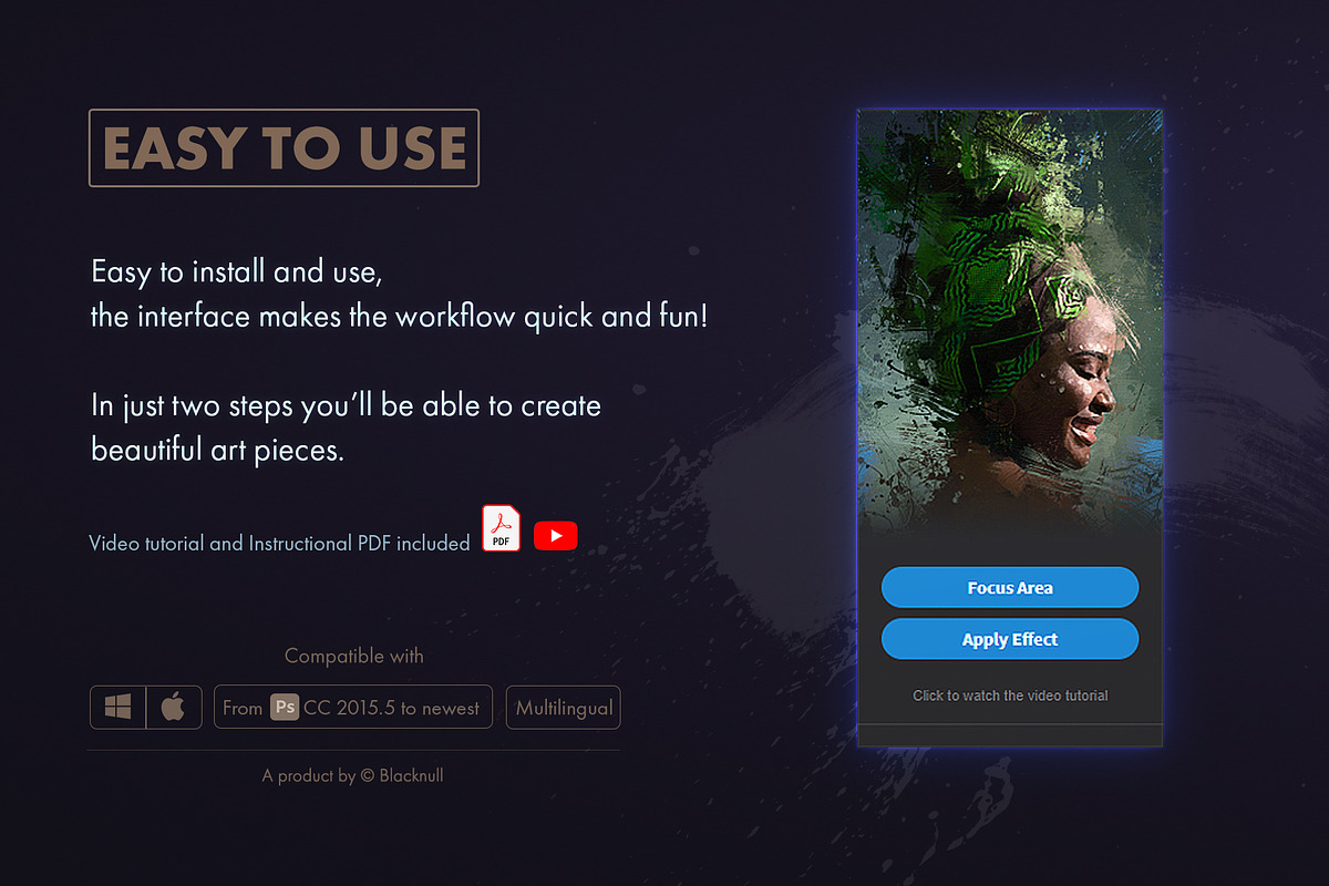 Action Painter Photoshop Plugin, a Plug-in Add-On by Blacknull (Photo 4 of 17)