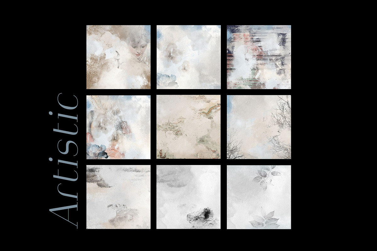 Artistic Watercolor Textures, a Background Graphic by Chus Moreno Studio (Photo 6 of 7)