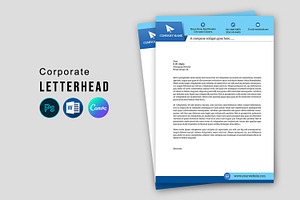 Corporate Letterhead, a Stationery Template by retrographix