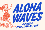 ALOHA WAVES Playful Retro Font, a Handwritten Font by supfonts (Thumbnail 1 of 9)